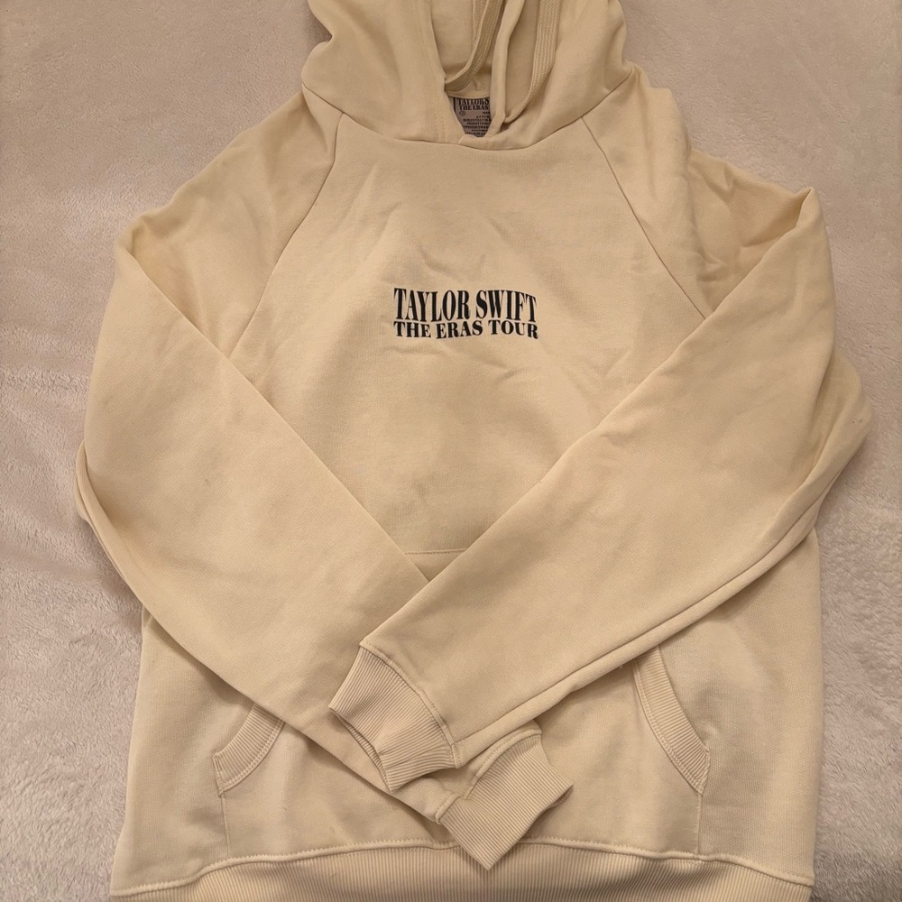 Taylor Swift official eras tour sweater hoodie tan cream small brand new